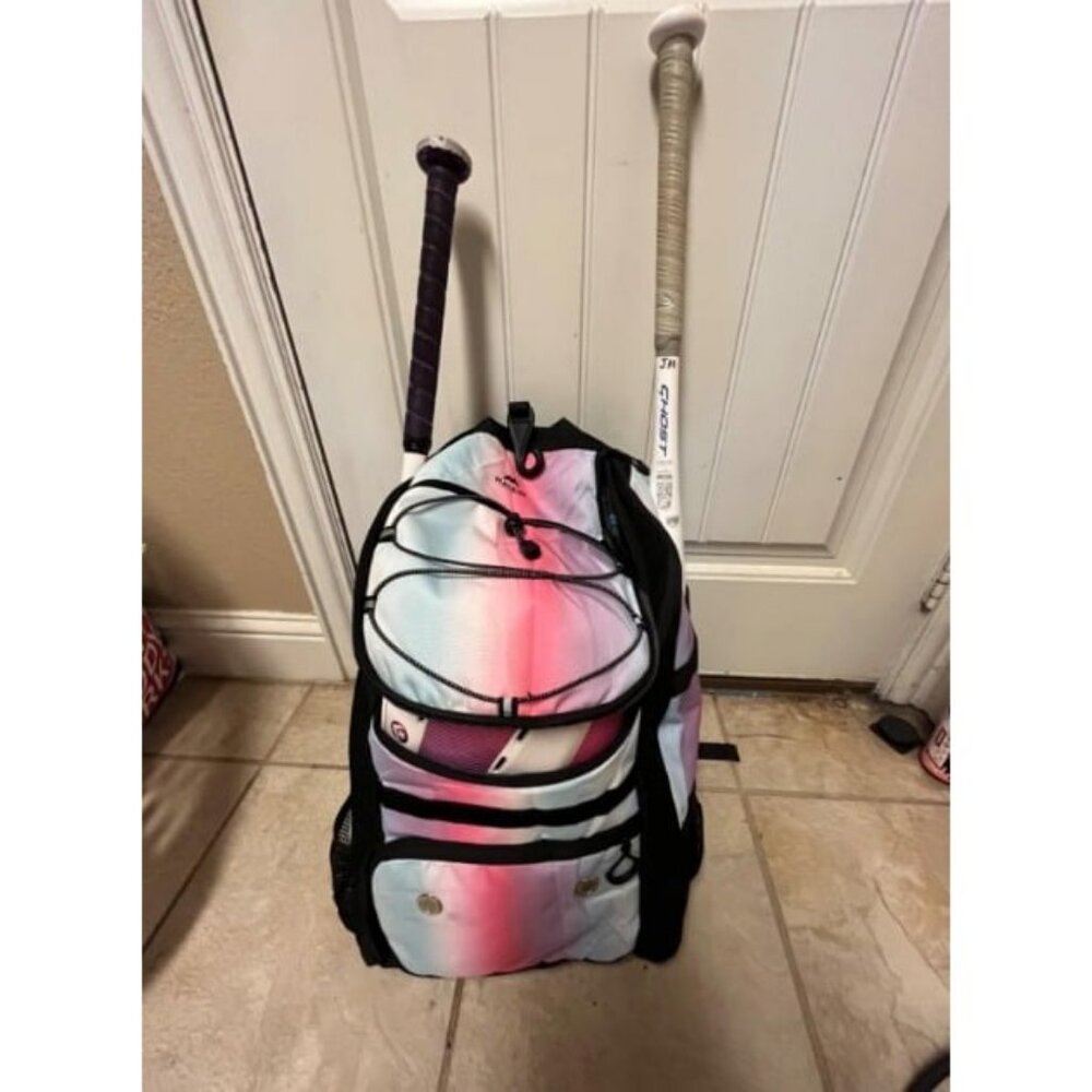 Softball Bag, Lightweight Baseball Bat Backpack with Shoe Compartment